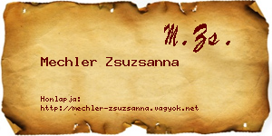 Mechler Zsuzsanna névjegykártya